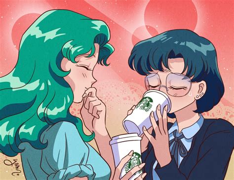 Mizuno Ami And Kaiou Michiru Bishoujo Senshi Sailor Moon And More Drawn By Yamino Danbooru