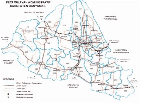 Peta Digital Kabupaten Banyumas Jawa Tengah Sahabat Geografi