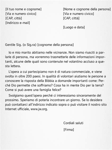 Lettera Formale Italiano Esempio