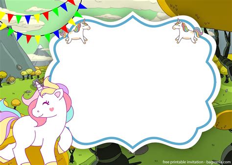unicorn invitation template bagvania