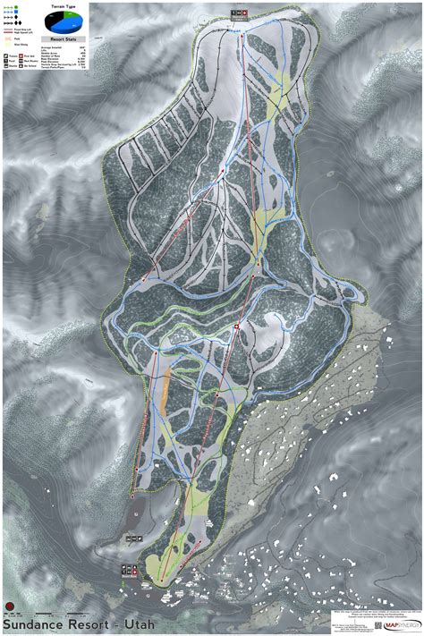 Utah Ski Maps Sundance Ski Resort Trail Map