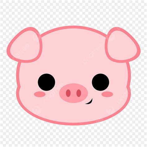 Pigs Head Clipart Vector Cartoon Pig Head Pig Piggy Animal Png