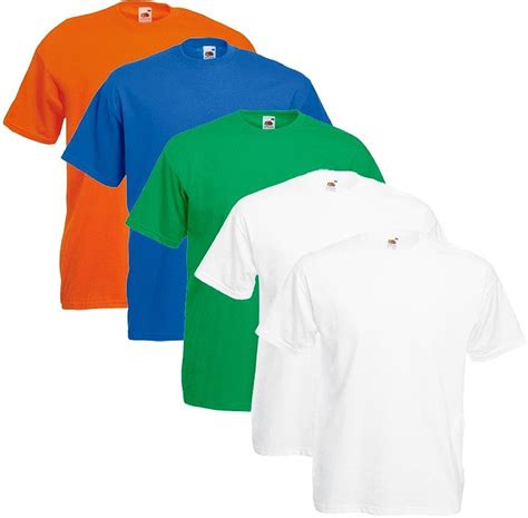 Fruit Of The Loom Original T 5 Pack Logo Mens T Shirt Bekleidung T Shirts
