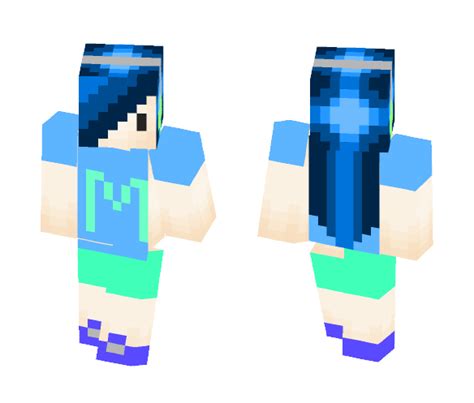 Download Blue Hair Headphones Girl Minecraft Skin For Free