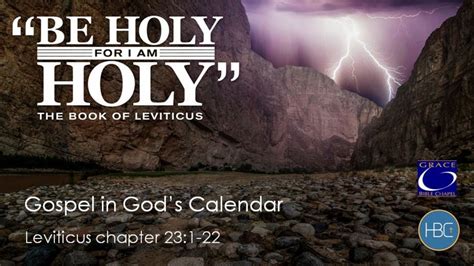 Leviticus 23a Gospel In Gods Calendar Venu Konda Youtube