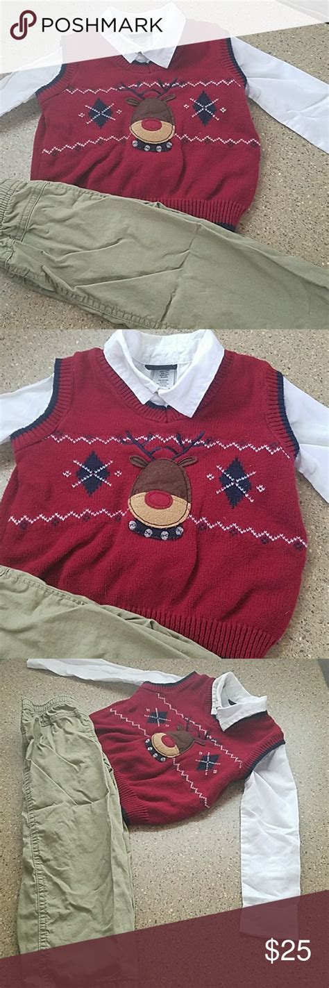 3t Boys Christmas Outfit With Christmas Vest Boys Christmas Outfits