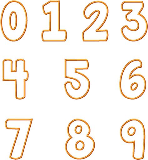 16 Number Applique Font Images Embroidery Number Designs Fonts