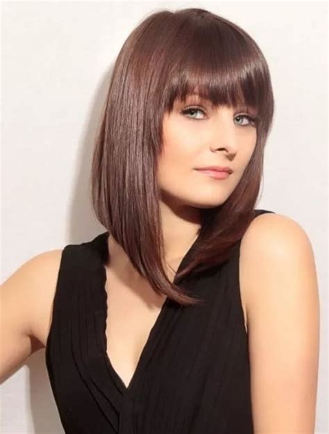 8 Asymmetrical Bob With Bangs Hairstyles Hairstylecamp