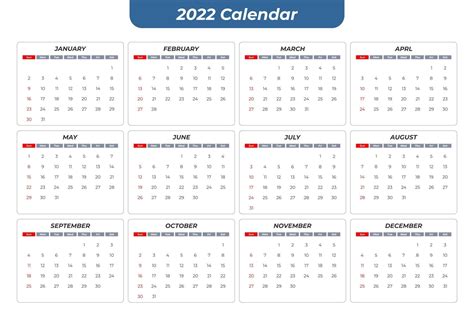 Calendario 2022 Animado Para Imprimir