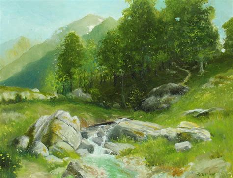 Mountain Spring Painting By Raphael Bonjour