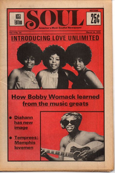 soul — america s most soulful newspaper march 18 1974 — love unlimited and bobby womack soul