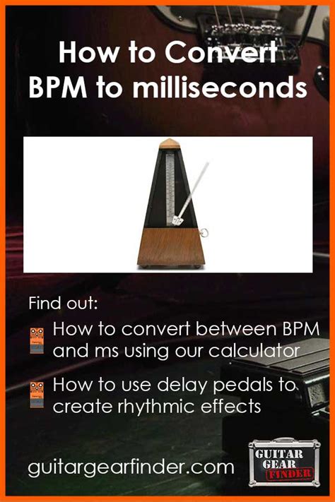 How To Convert Ms Milliseconds To Bpm Beats Per Minute And Vice