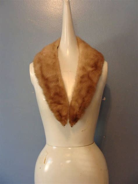 vintage fur collar wrap scarf 50 s mink soft luxurious etsy vintage fur fur fur collars