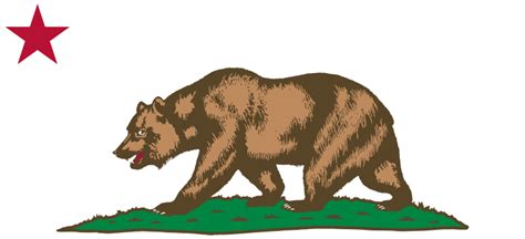 Flag Of California Bear Plot And Star Openclipart