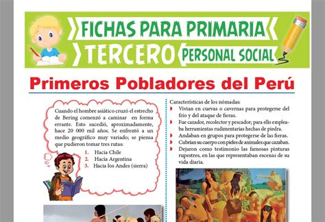 Primeros Pobladores Peruanos Para Tercer Grado De Primaria 2022