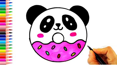 Panda Donut Nasıl Çizilir How To Draw A Cute Panda Donut Youtube