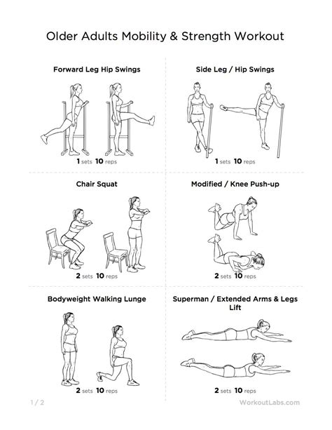 Older Adults Mobility And Strength At Home Workout Pack For Seniors And Elderly Stretching