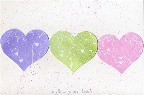 Pastel Splattered Hearts For Valentines My Flower Journal