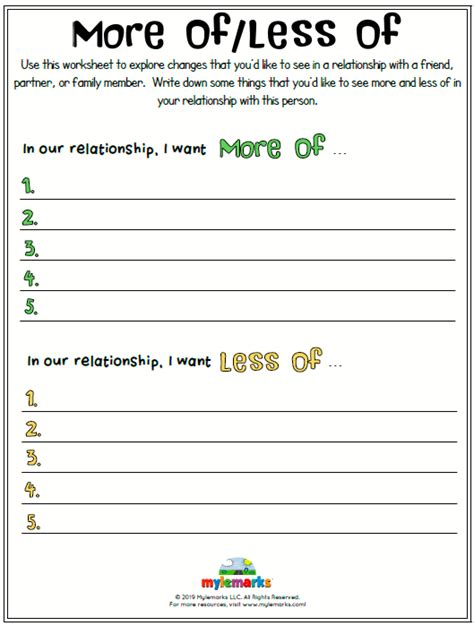Free Printable Couples Therapy Worksheets Customize And Print