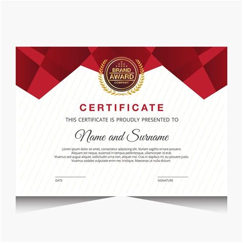 Elegant Luxury Certificate Template Design 3142831 Vector Art At Vecteezy