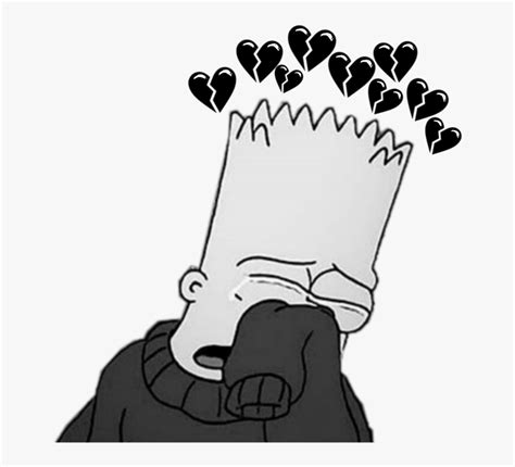 Bart Simpson Broken Heart Broken Heart Wallpaper Broken Heart Bart Simpson Sad Pin B