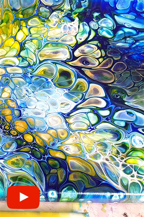 Once you start applying the paint, you can turn the plexiglass over to see how it is looking on the front. Acrylic Pouring Tutorial - Cells with Ready Mixed Pouring paint. AWESOME Results! | Acrylic ...