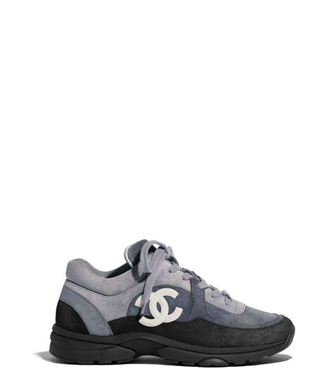 Chanel NEW Chanel CC Race Runner Sneakers 43 Shoes Grey Suede