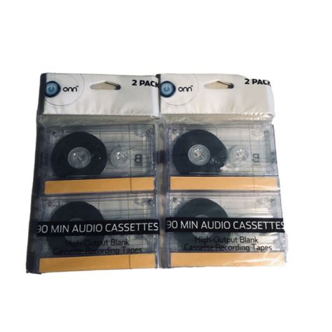 Onn Audio Cassettes 90 Minute High Output Blank Recording Tapes 2 Pack X2 New Ebay