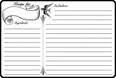 Word Document Recipe Card Template For Word Institutelasopa