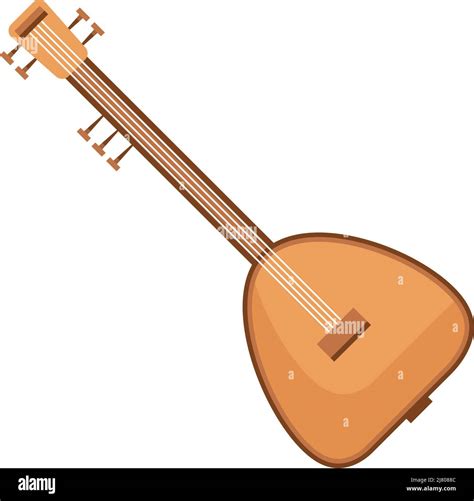 Indian Veena Instrument Musical Icon Stock Vector Image Art Alamy