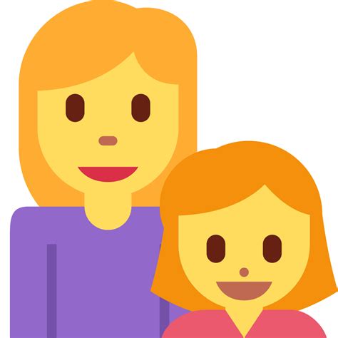👩‍👧 Familia Mujer Y Niña Emoji Familia Madre Hija Emoji