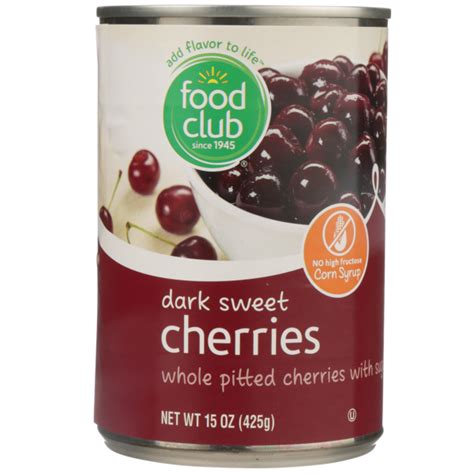 Food Club Dark Sweet Whole Pitted Cherries With Sugar 15 Oz Instacart