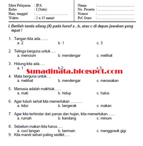 Soal Try Out Kelas 6 2018 Bahasa Indonesia