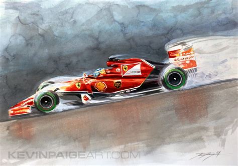 F1 Kevinpaigeart Ferrari Motorsport Art