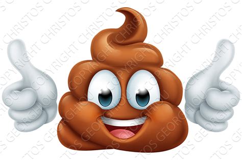 Happy Poop Poo Emoticon Poomoji People Illustrations ~ Creative Market