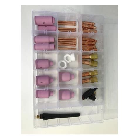42 Piece TIG Consumables Kit For WP17 WP18 And WP26 Torch