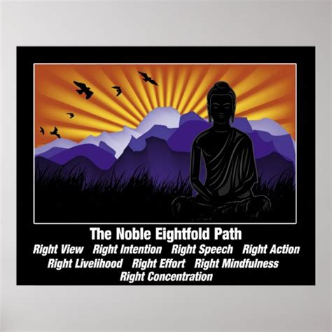 Noble Eightfold Path Buddha Poster Au