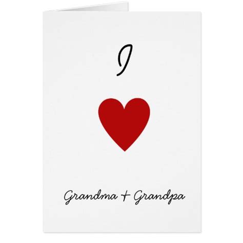 I Love Grandma And Grandpa Cards Zazzle
