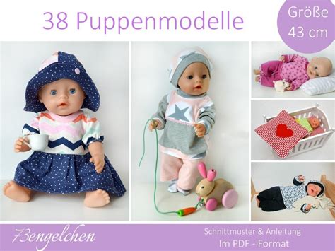 Nun kann es auch schon losgehen mit deiner eigenen puppenkleidung! Schnittmuster und Nähanleitung 38 Puppenmodelle Puppen 4 ...