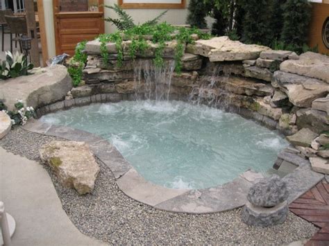 Inground Spa With Waterfall Would Like To Remodel Pool With This