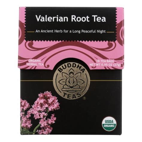 Buddha Teas Organic Tea Valerian Root Case Of 6 18 Count 18 Bag Food 4 Less