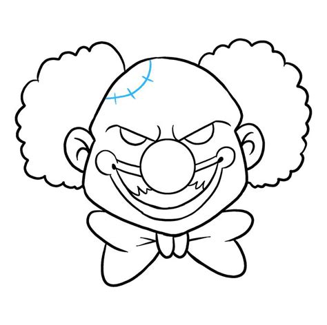 How To Draw A Scary Clown Really Easy Drawing Tutorial Scary Clown