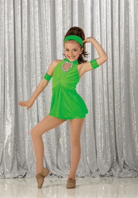 Dancing Crazy Green Shorts And Top Halloween Dance Costume Size