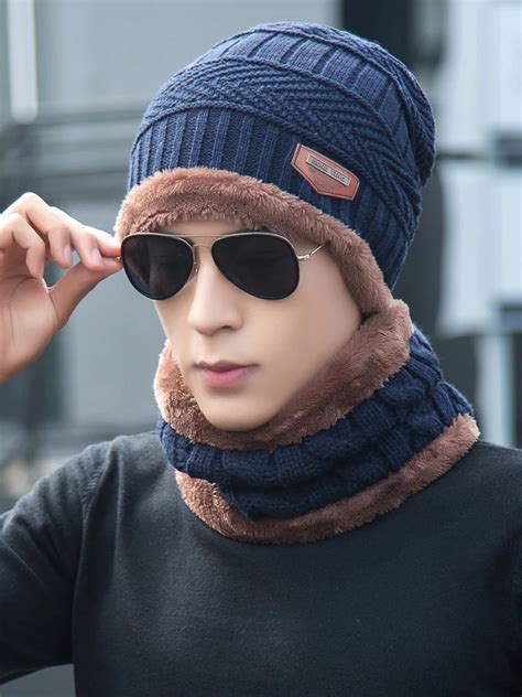 Hat Male Winter Knitted Wool Hat Thicken Fashion Warm Windproof Winter