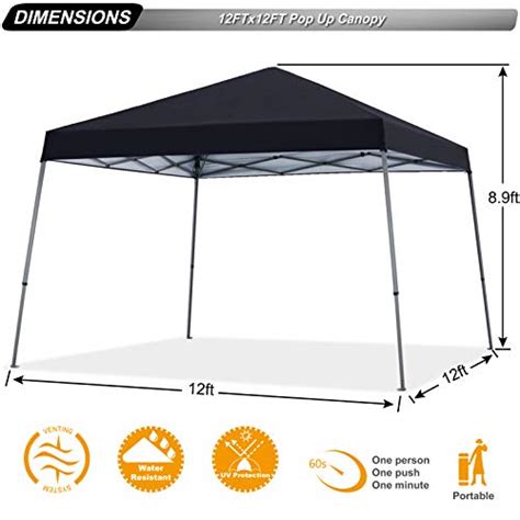 Abccanopy Canopy Tent 12x12 Pop Up Canopy Easy Up Beach Canopy Outdoor