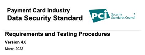 PCI Data Security Standard V4 0 Released To Address Emerging Threats