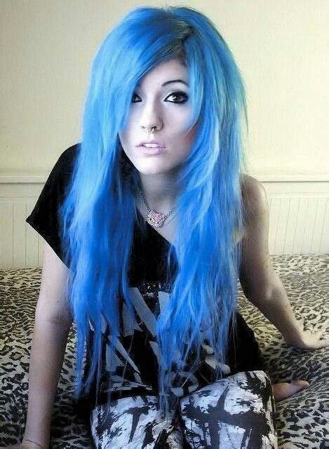 blue emo hair style hair emo hair