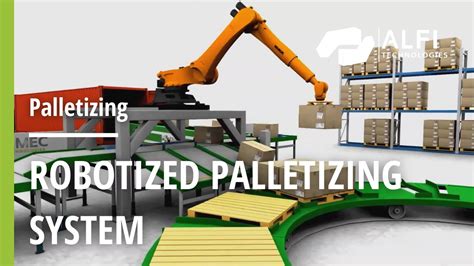 Robotized Palletizing System For Sea Container Unloading By Alfi