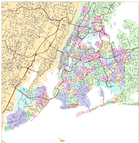 New York City Zip Code Map Your Vector