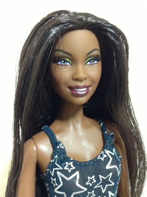 Mattel African American Barbie Doll With Long Black Dress Collectible